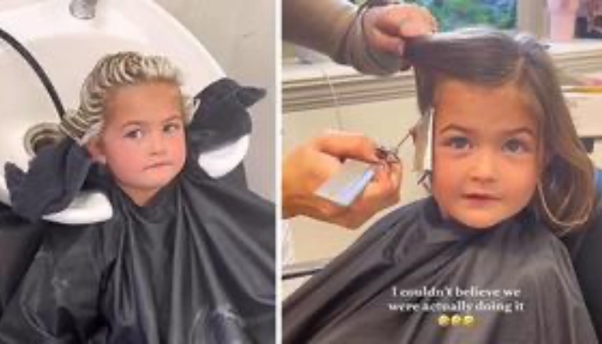 Mãe criticada por descolorir os cabelos da filha de 5 anos